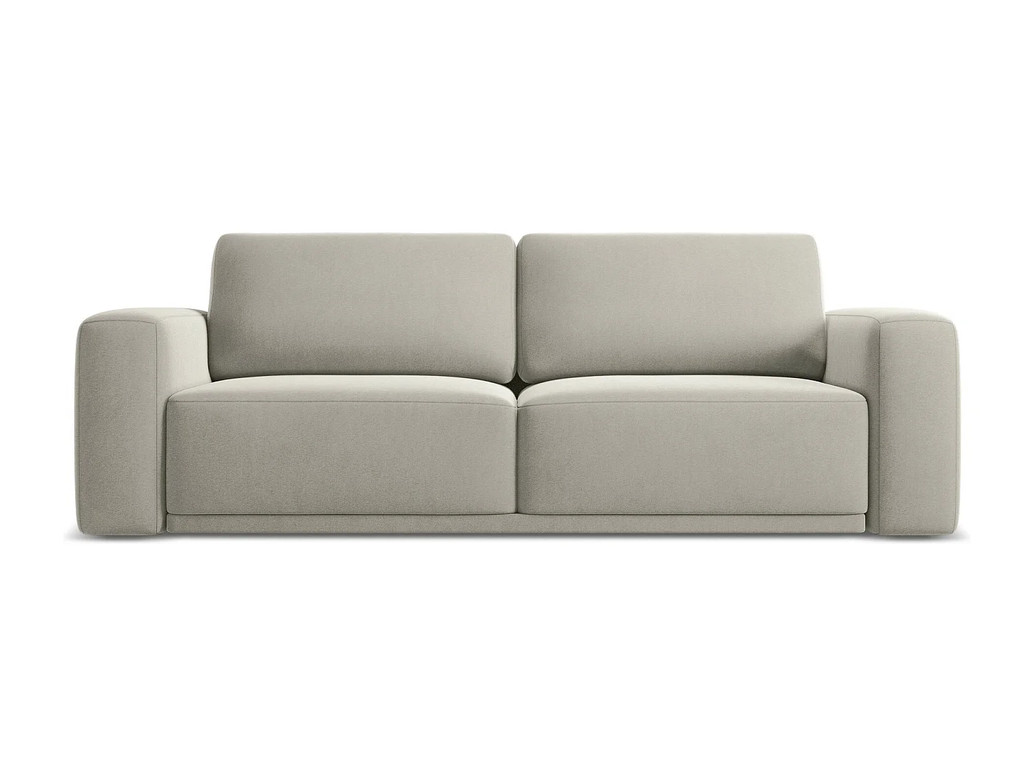 Driezits-slaapbank van parel velours - KAILA