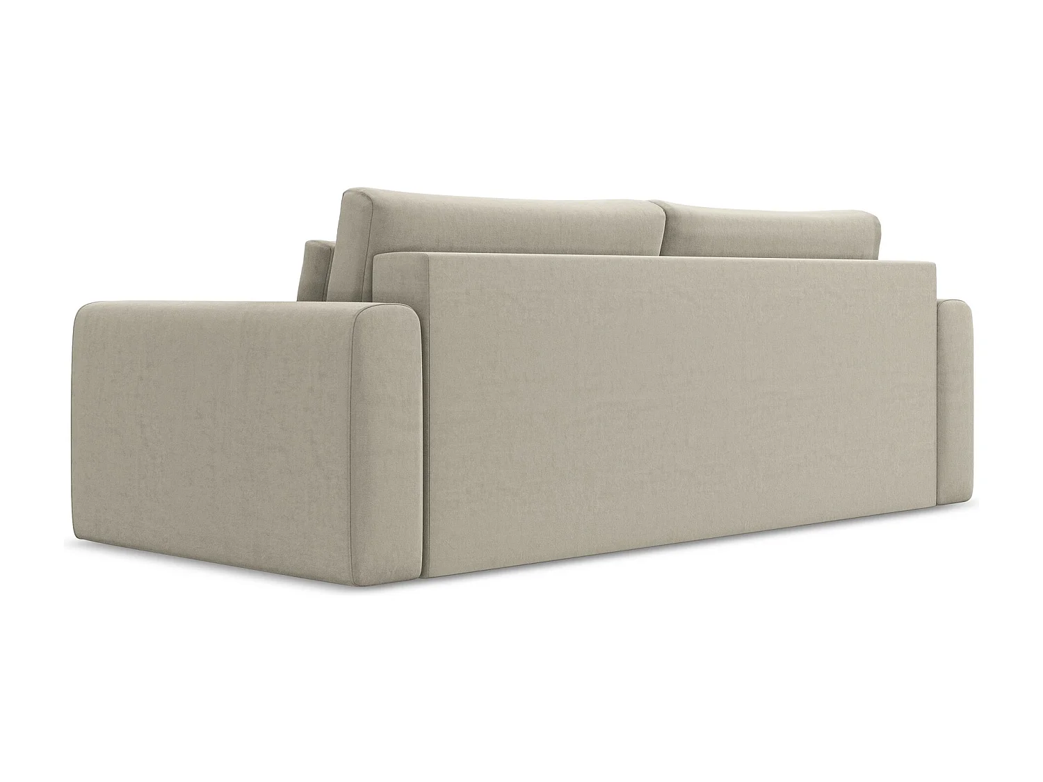 Driezits-slaapbank van parel velours - KAPUA