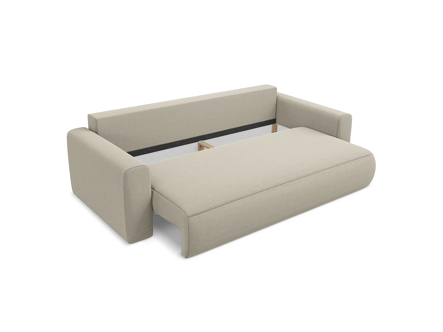 Driezits-slaapbank van parel velours - PERUGIA