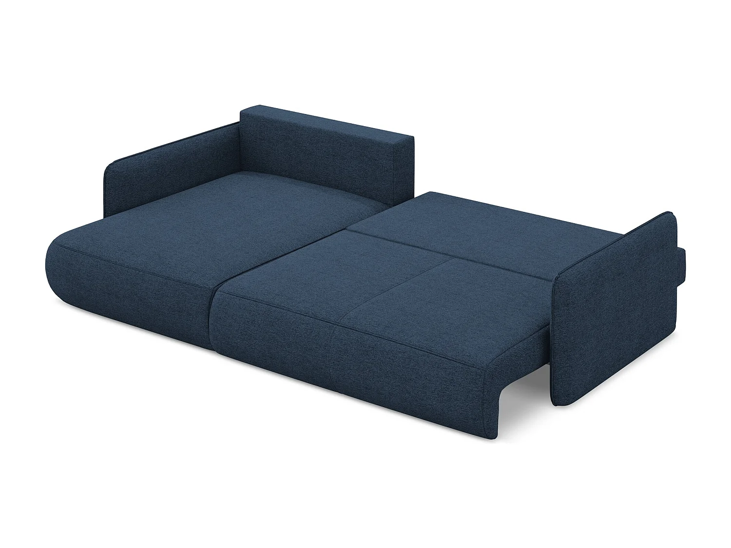 3-Sitzer Ecksofa mit Schlaffunktion - Ecke Links - Chenille - Königsblau - NANEA