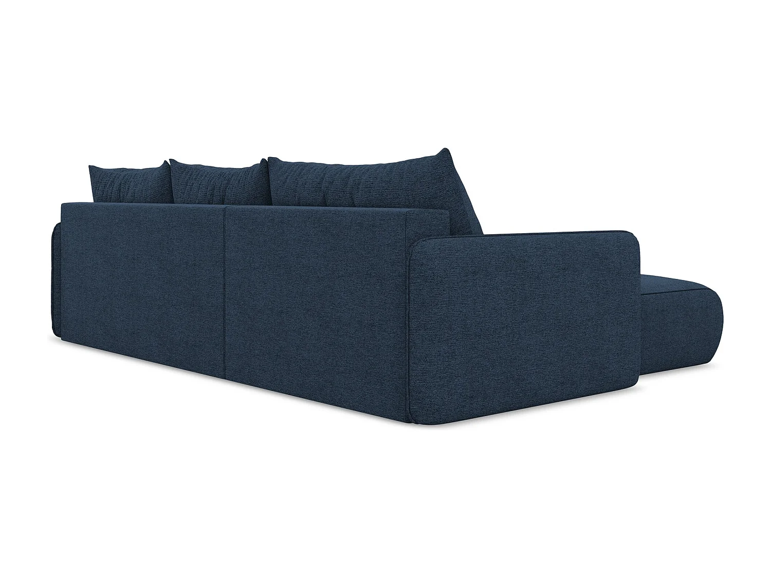 3-Sitzer Ecksofa mit Schlaffunktion - Ecke Links - Chenille - Königsblau - NANEA