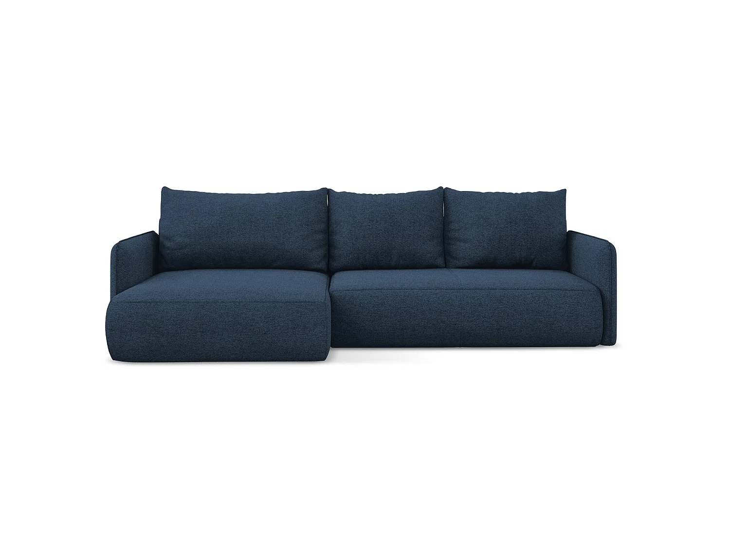 3-Sitzer Ecksofa mit Schlaffunktion - Ecke Links - Chenille - Königsblau - PALERMO