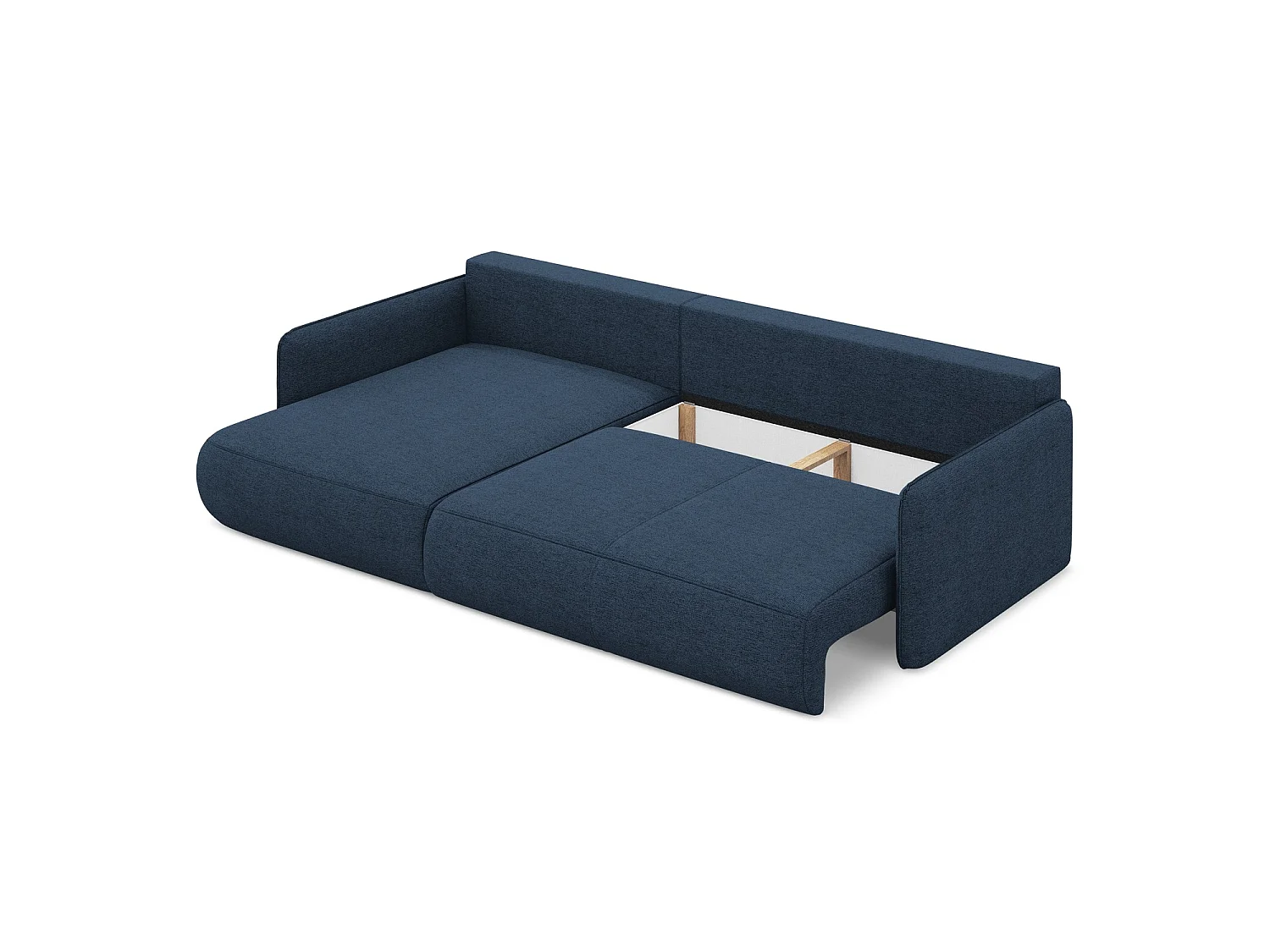 3-Sitzer Ecksofa mit Schlaffunktion - Ecke Links - Chenille - Königsblau - PALERMO
