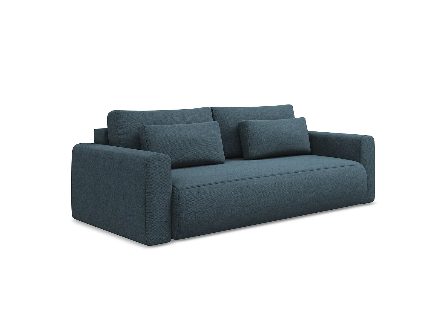Kanapa 3-osobowa z funkcją spania - z tkaniny strukturalnej - jeans - PERUGIA