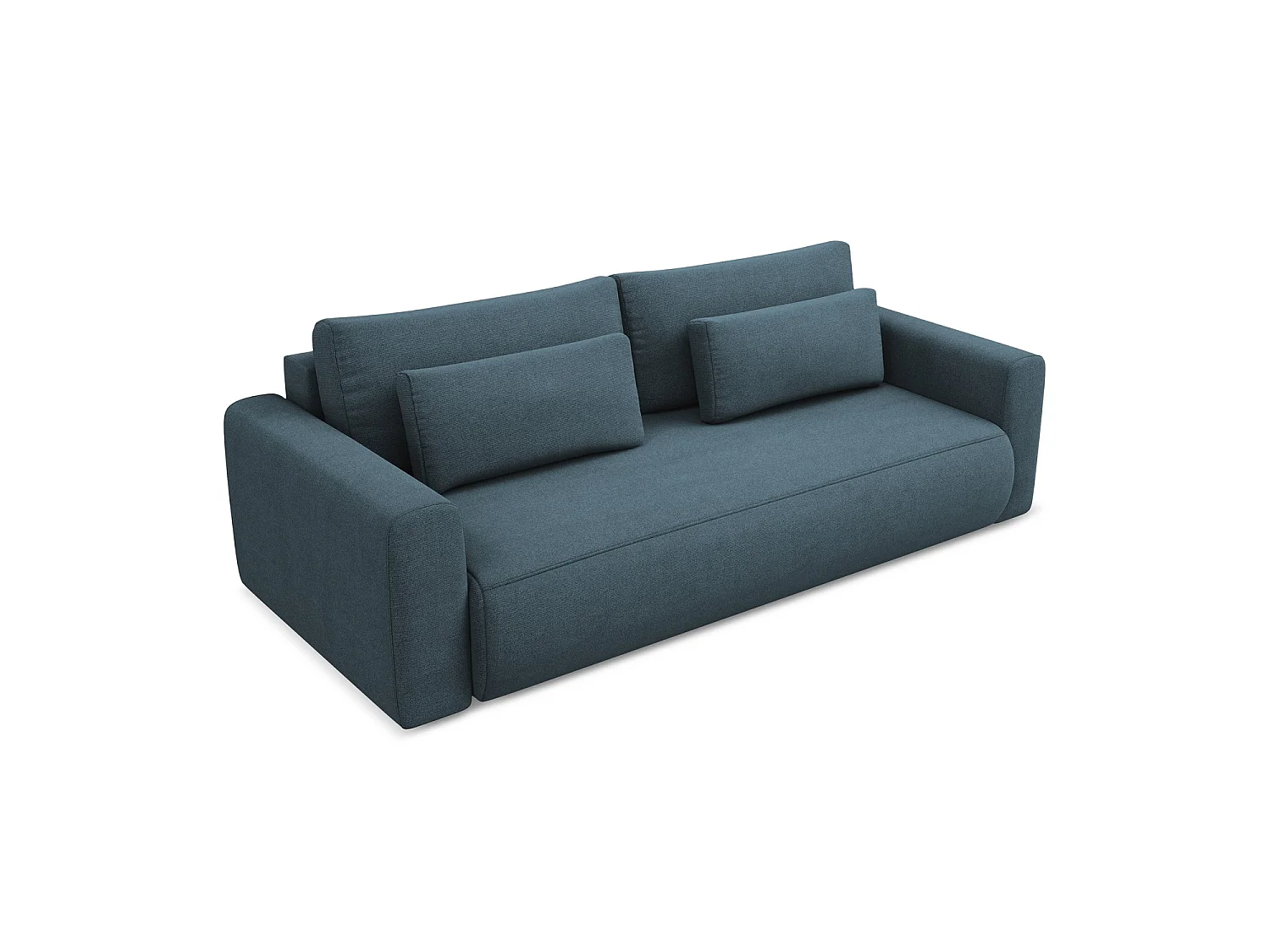 Kanapa 3-osobowa z funkcją spania - z tkaniny strukturalnej - jeans - PERUGIA