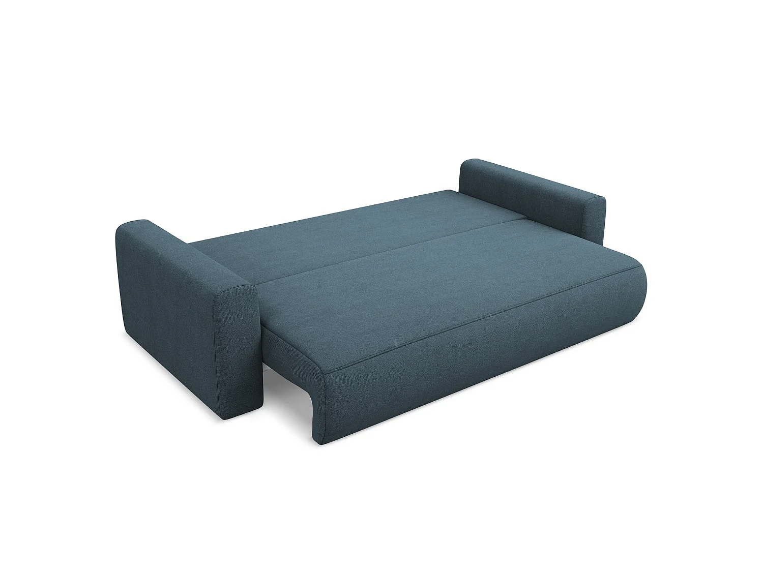Kanapa 3-osobowa z funkcją spania - z tkaniny strukturalnej - jeans - PERUGIA