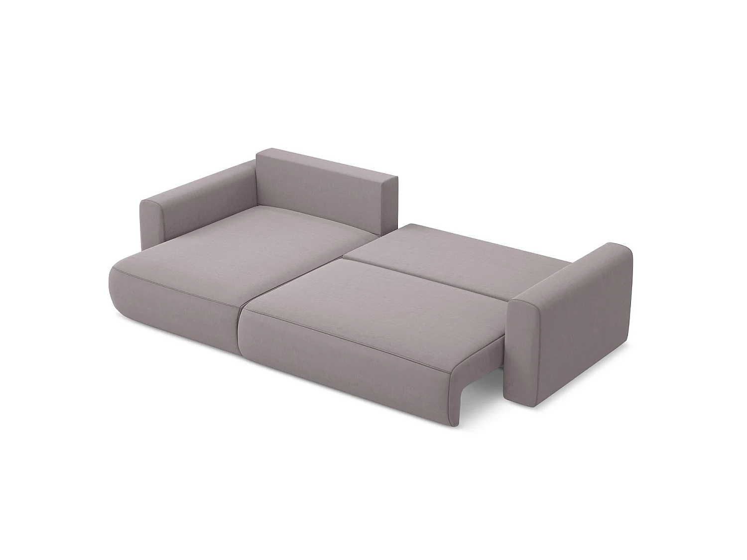 3-Sitzer Ecksofa mit Schlaffunktion - Ecke Links - Samt - Lavendel - PERUGIA