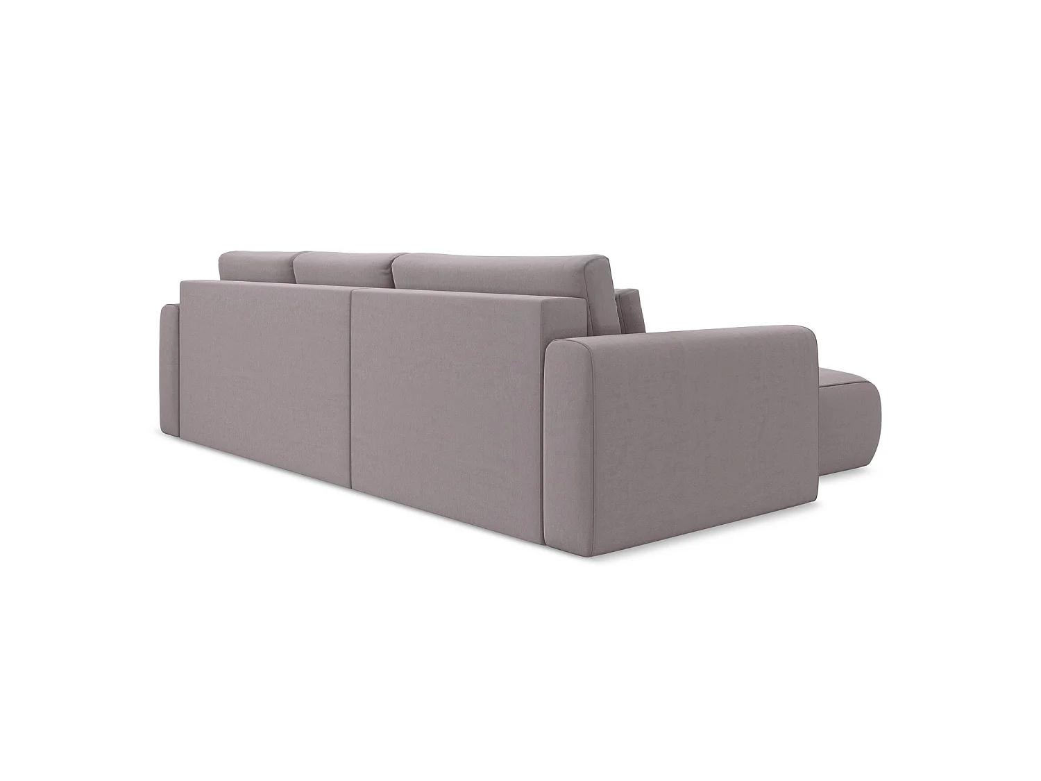 3-Sitzer Ecksofa mit Schlaffunktion - Ecke Links - Samt - Lavendel - PERUGIA