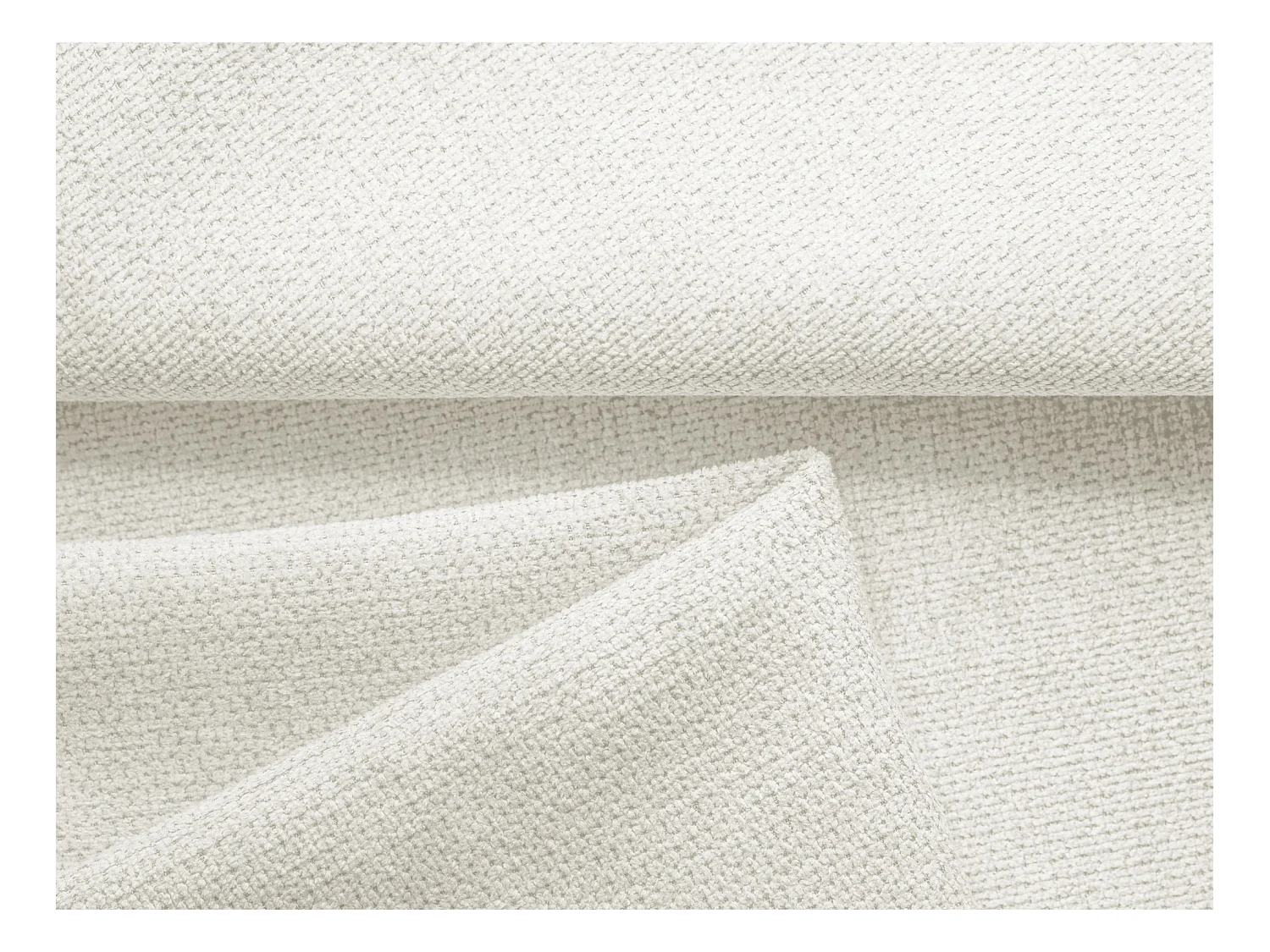 3-Sitzer Ecksofa mit Schlaffunktion - Ecke Links - Chenille - Weiß - NANEA