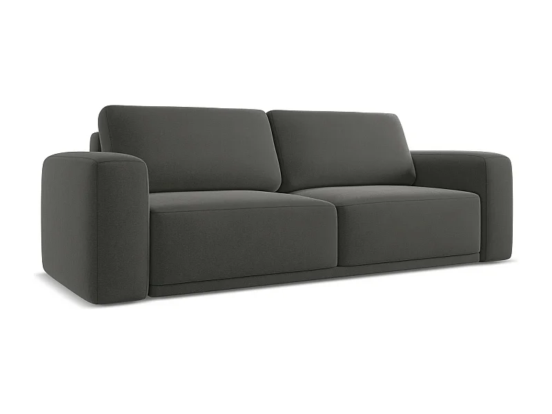 3-Sitzer Sofa mit Schlaffunktion - - Samt - Stahl - KAILA