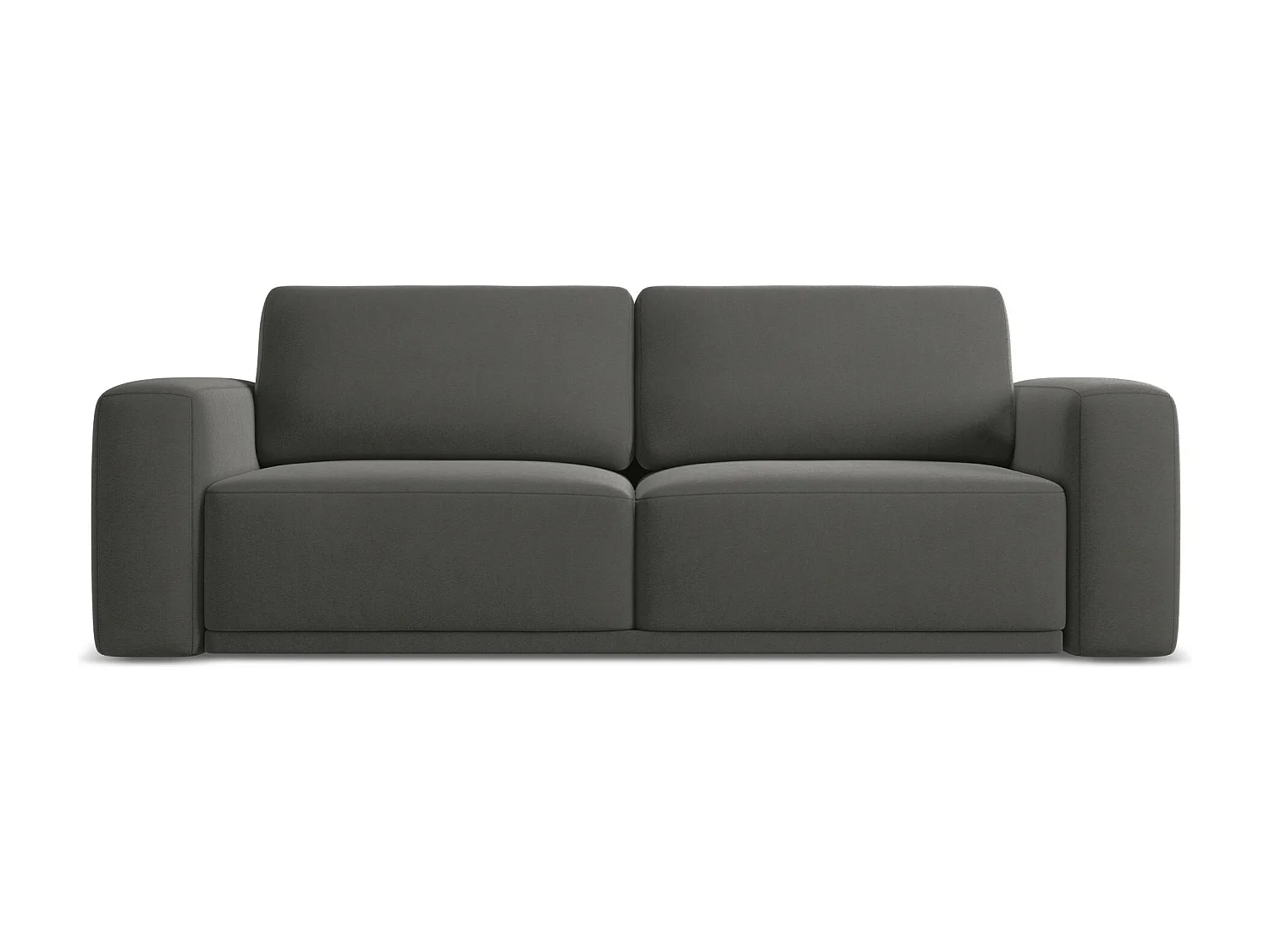 Canapé 3 places convertible en velours - acier - KAILA