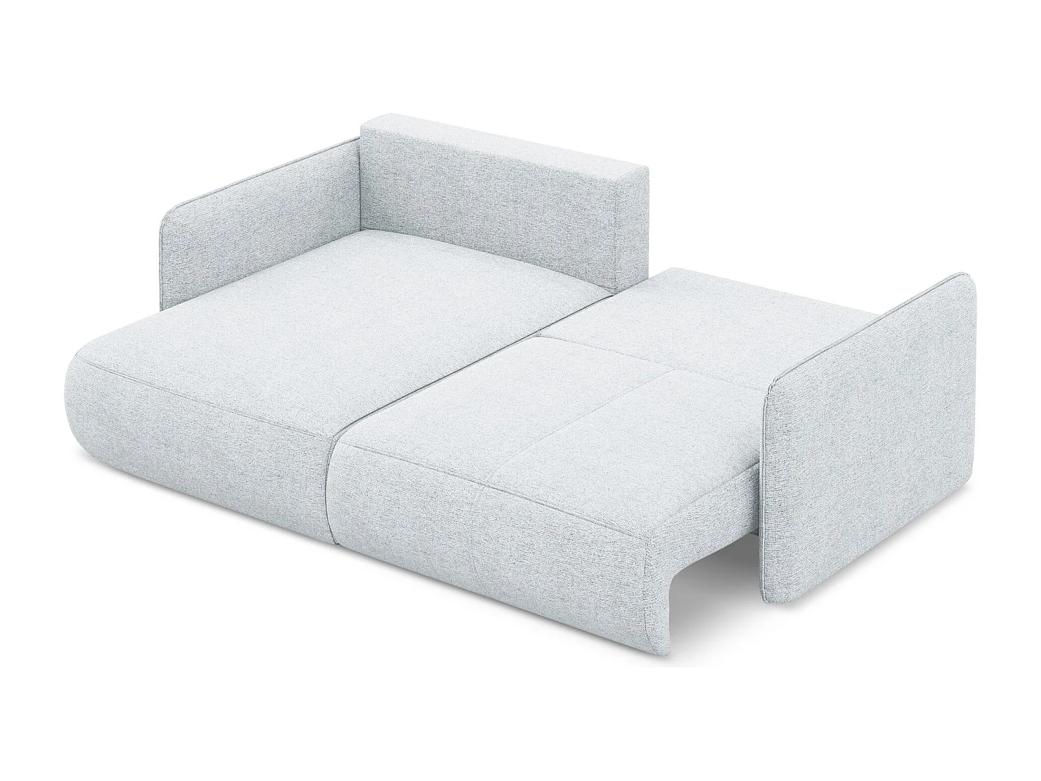 2,5-Sitzer Ecksofa mit Schlaffunktion - Ecke Links - Chenille - Hellblau - NANEA