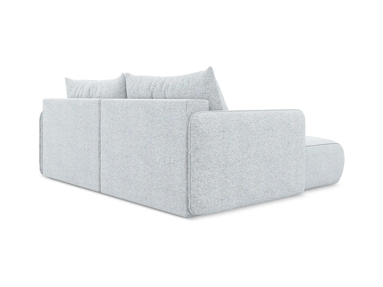2,5-Sitzer Ecksofa mit Schlaffunktion - Ecke Links - Chenille - Hellblau - NANEA
