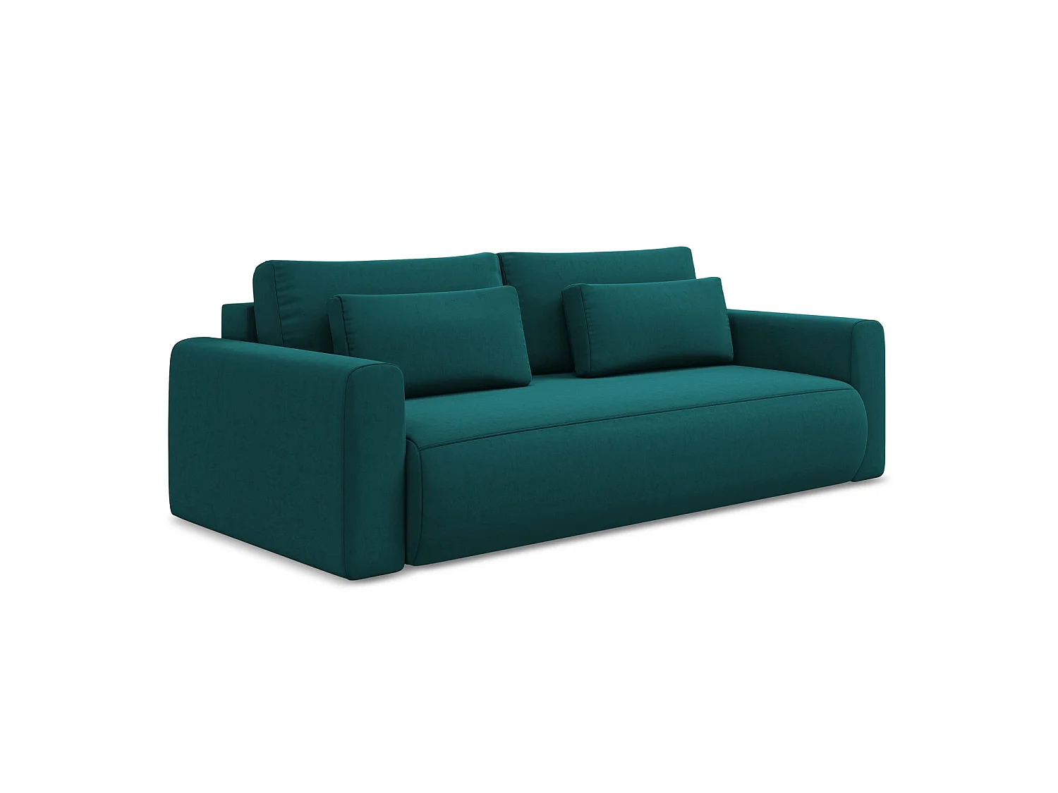 3-Sitzer Sofa mit Schlaffunktion - - Samt - Marine - PERUGIA