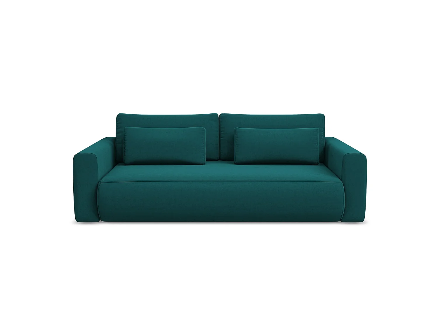 3-Sitzer Sofa mit Schlaffunktion - - Samt - Marine - PERUGIA