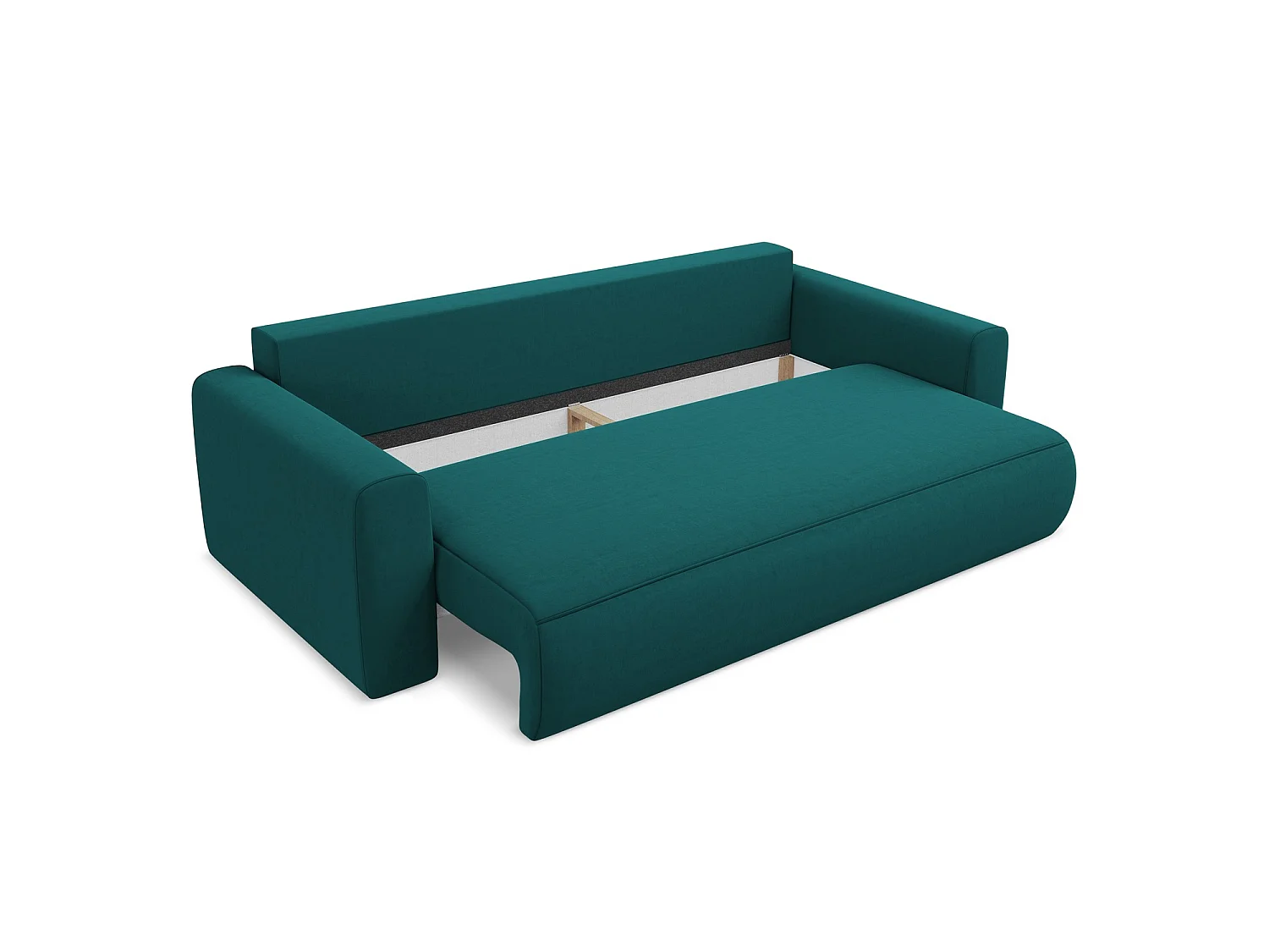 3-Sitzer Sofa mit Schlaffunktion - - Samt - Marine - PERUGIA