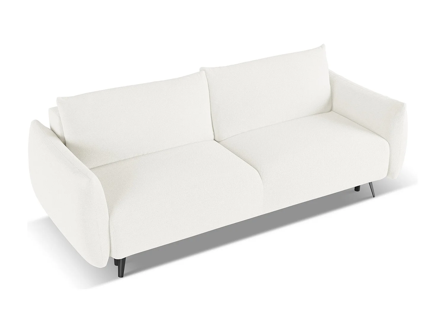 3-Sitzer Sofa mit Schlaffunktion - - Chenille - Weiß - MALIE