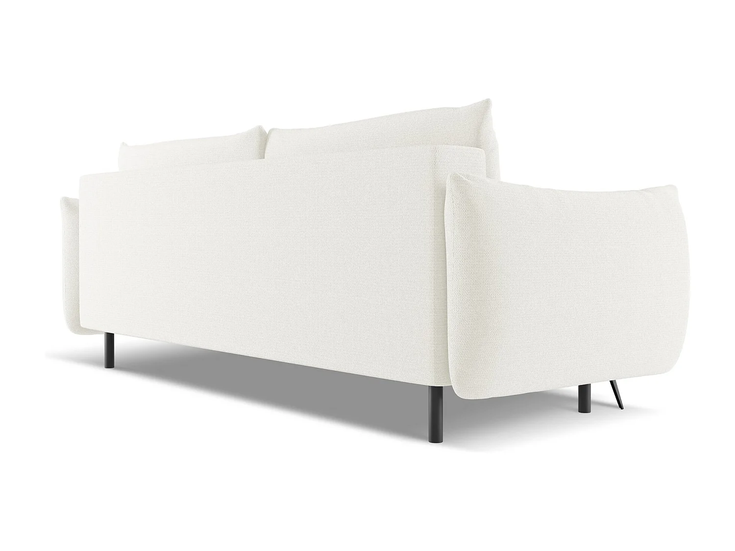 3-Sitzer Sofa mit Schlaffunktion - - Chenille - Weiß - MALIE