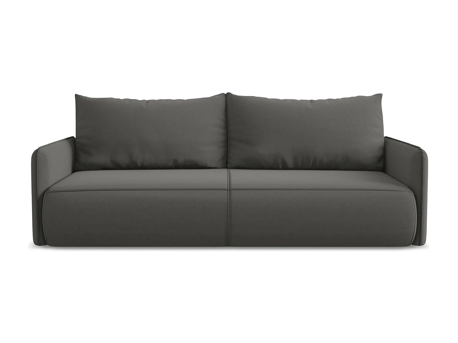 3-Sitzer Sofa mit Schlaffunktion - - Samt - Stahl - NANEA