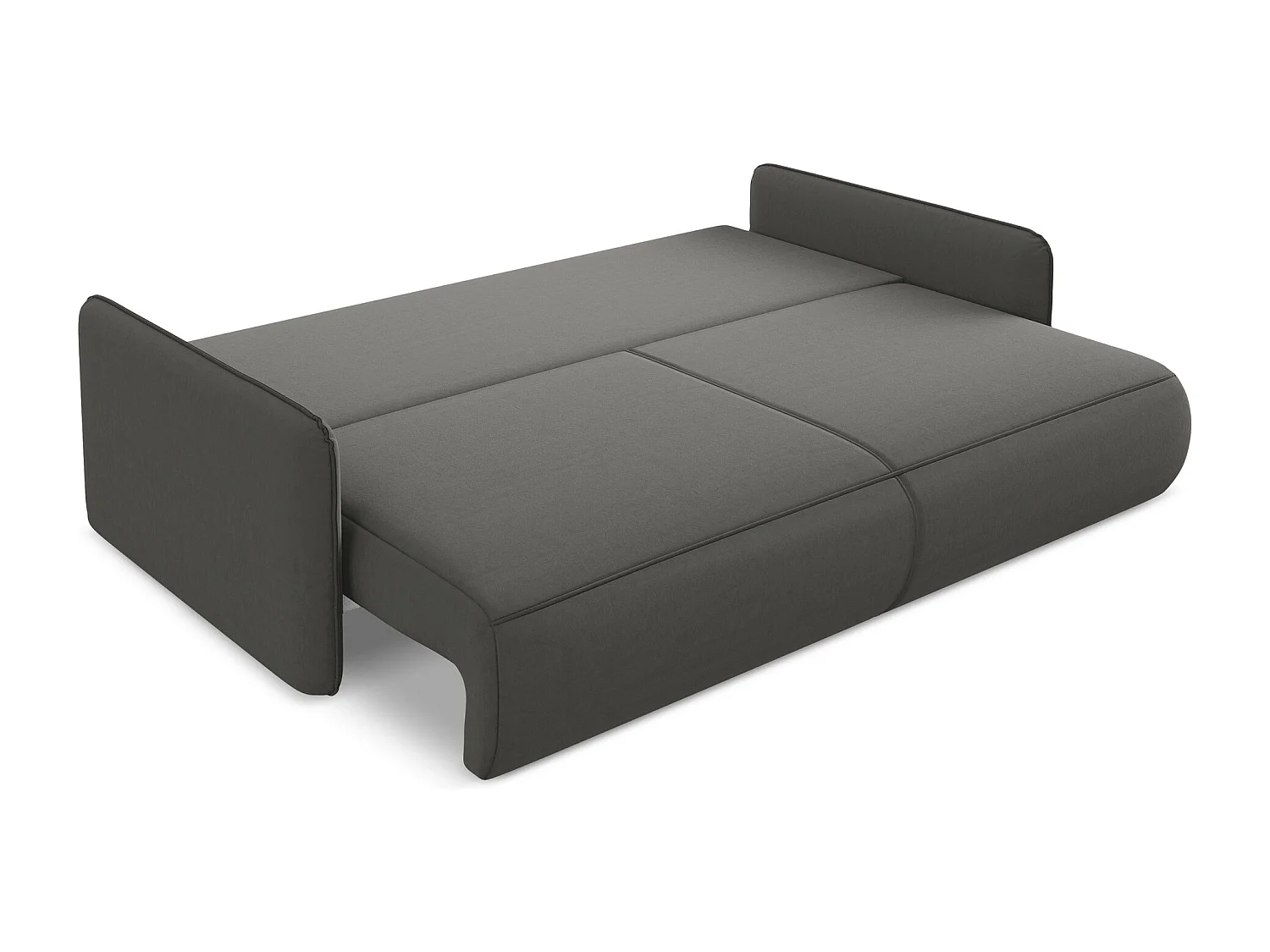 3-Sitzer Sofa mit Schlaffunktion - - Samt - Stahl - NANEA