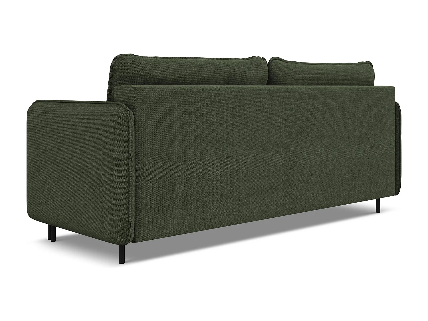 3-Sitzer Sofa mit Schlaffunktion - - Strukturstoff - Olive - LUANA