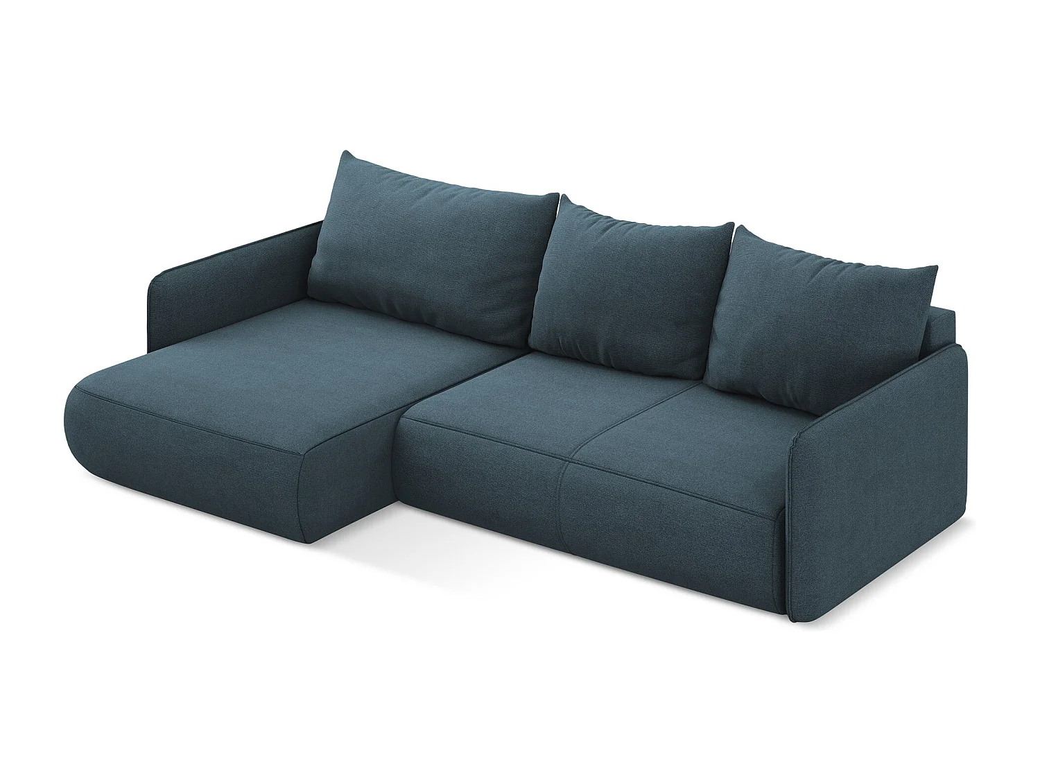 Hoekslaapbank links van jeans textuurstof - NANEA