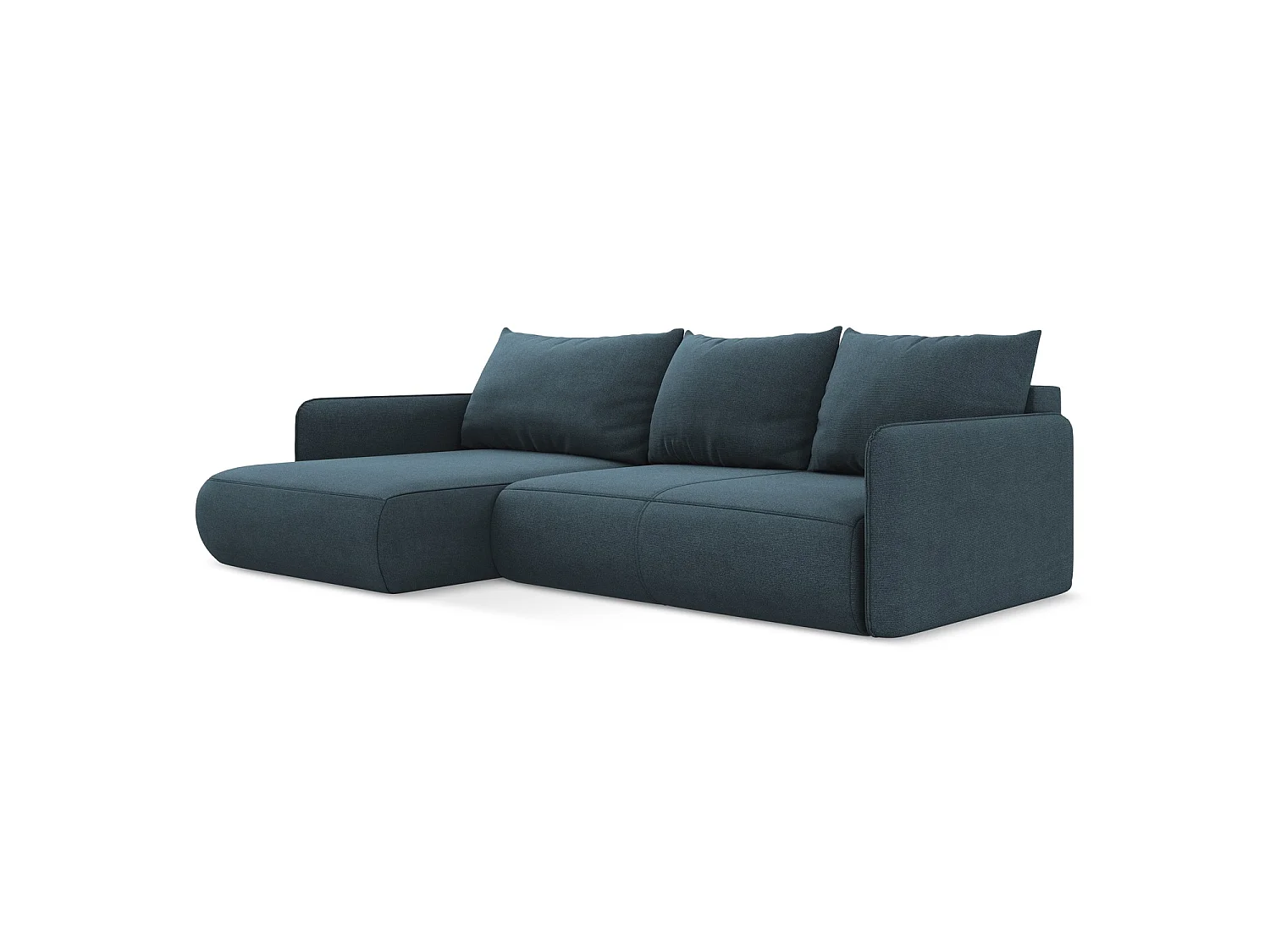 Hoekslaapbank links van jeans textuurstof - PALERMO