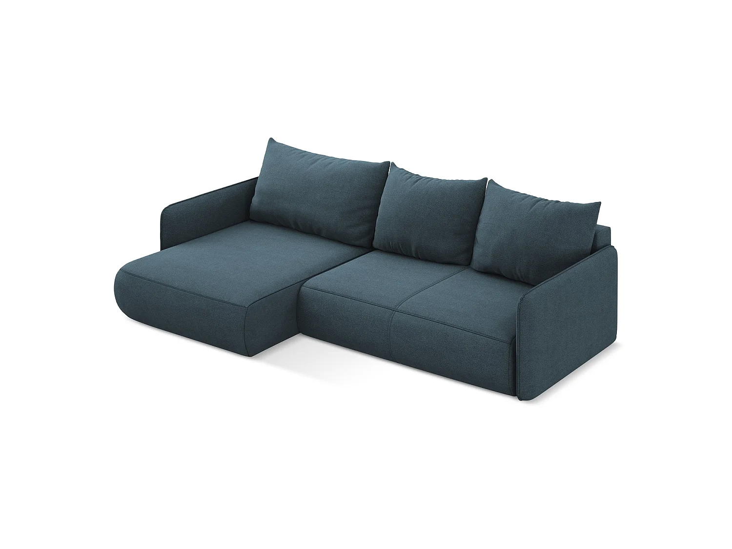 Hoekslaapbank links van jeans textuurstof - PALERMO