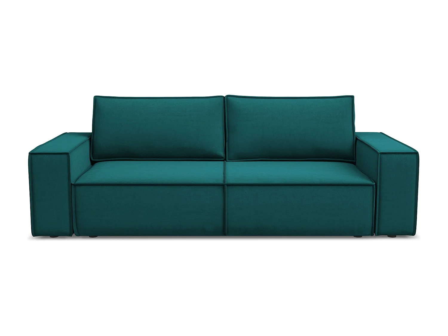 Canapé 3 places convertible en velours - marin - KIMO