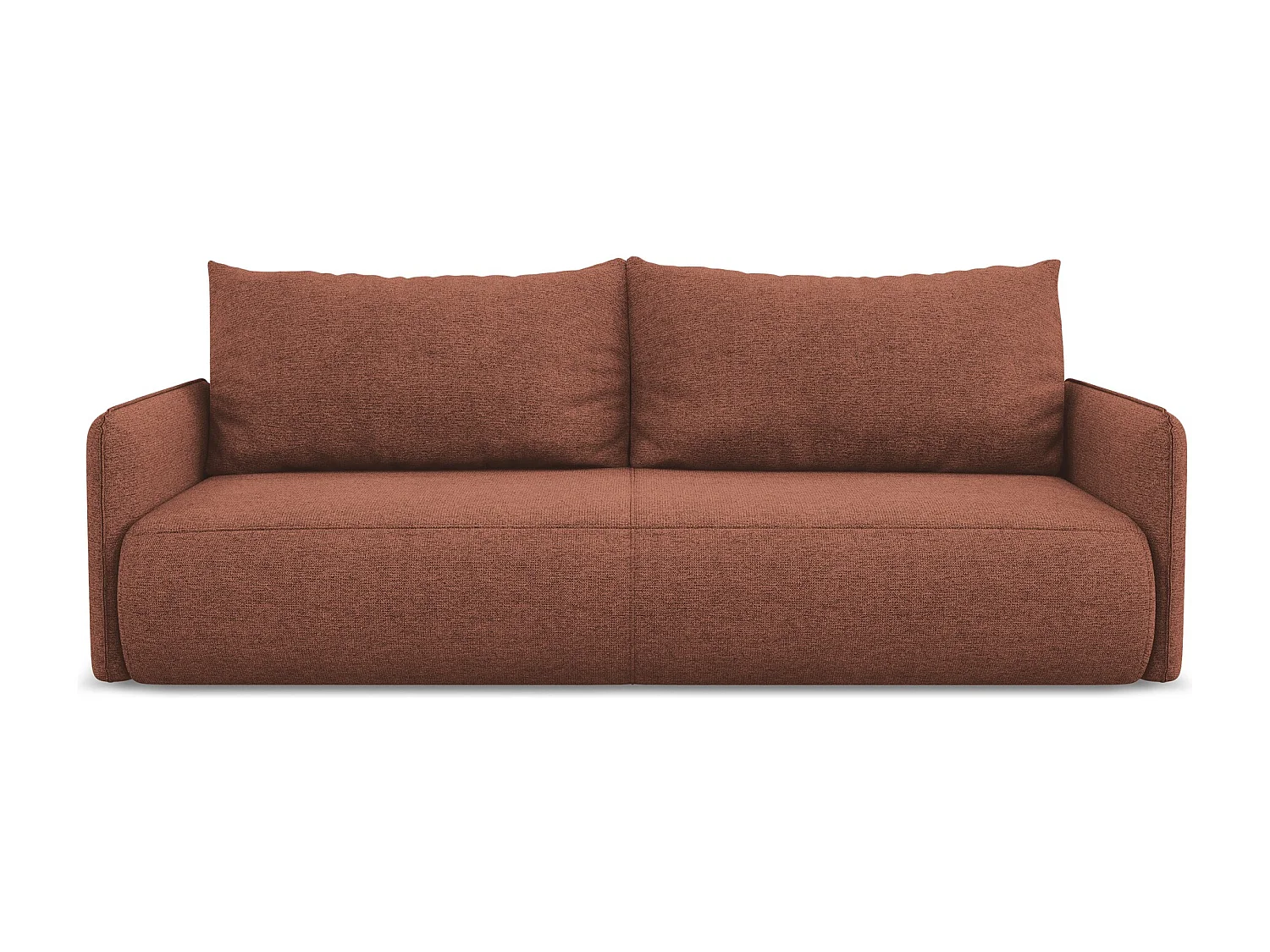 3-Sitzer Sofa mit Schlaffunktion - - Chenille - Gedämpftes Rosa - NANEA