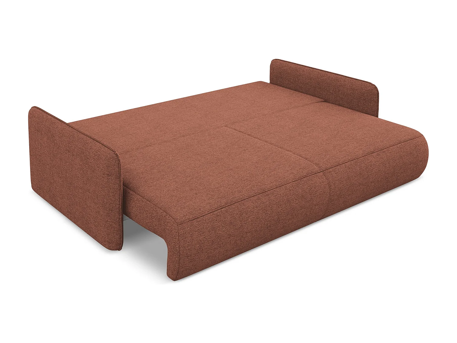 3-Sitzer Sofa mit Schlaffunktion - - Chenille - Gedämpftes Rosa - NANEA