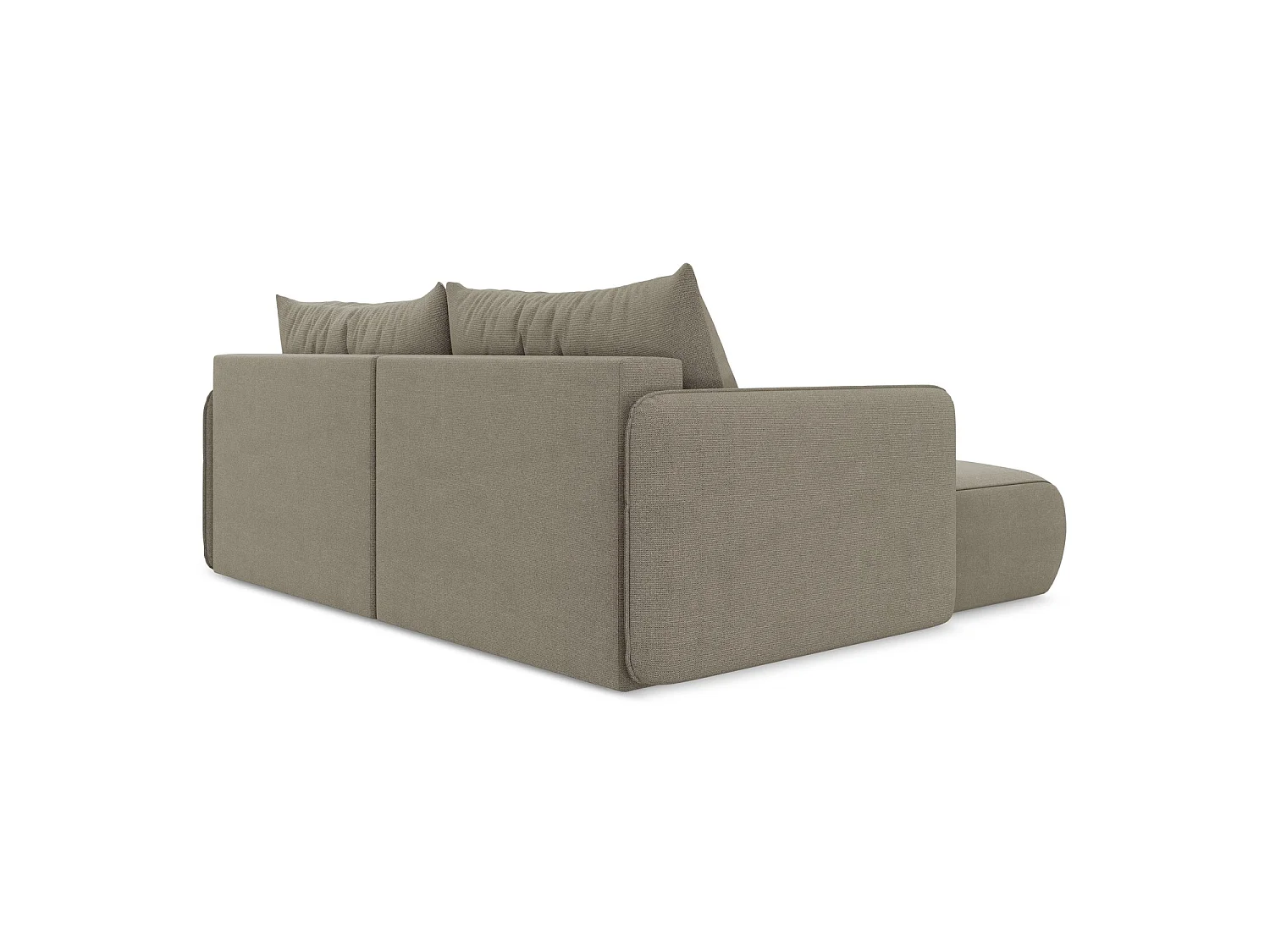 2,5-Sitzer Ecksofa mit Schlaffunktion - Ecke Links - Strukturstoff - Dunkelbeige - PALERMO