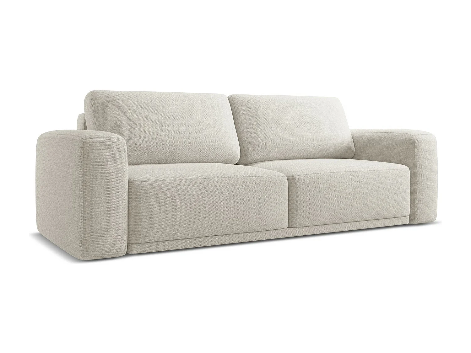 3-Sitzer Sofa mit Schlaffunktion - - Chenille - Silber - KAILA