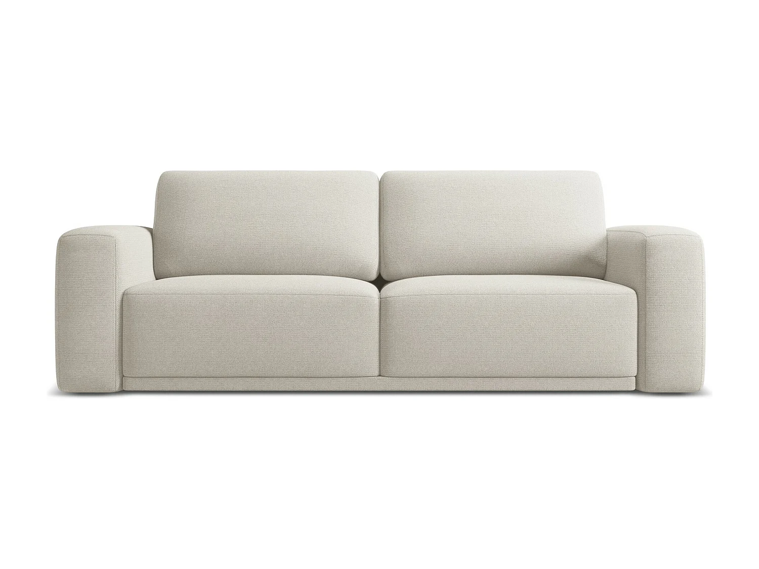 3-Sitzer Sofa mit Schlaffunktion - - Chenille - Silber - KAILA