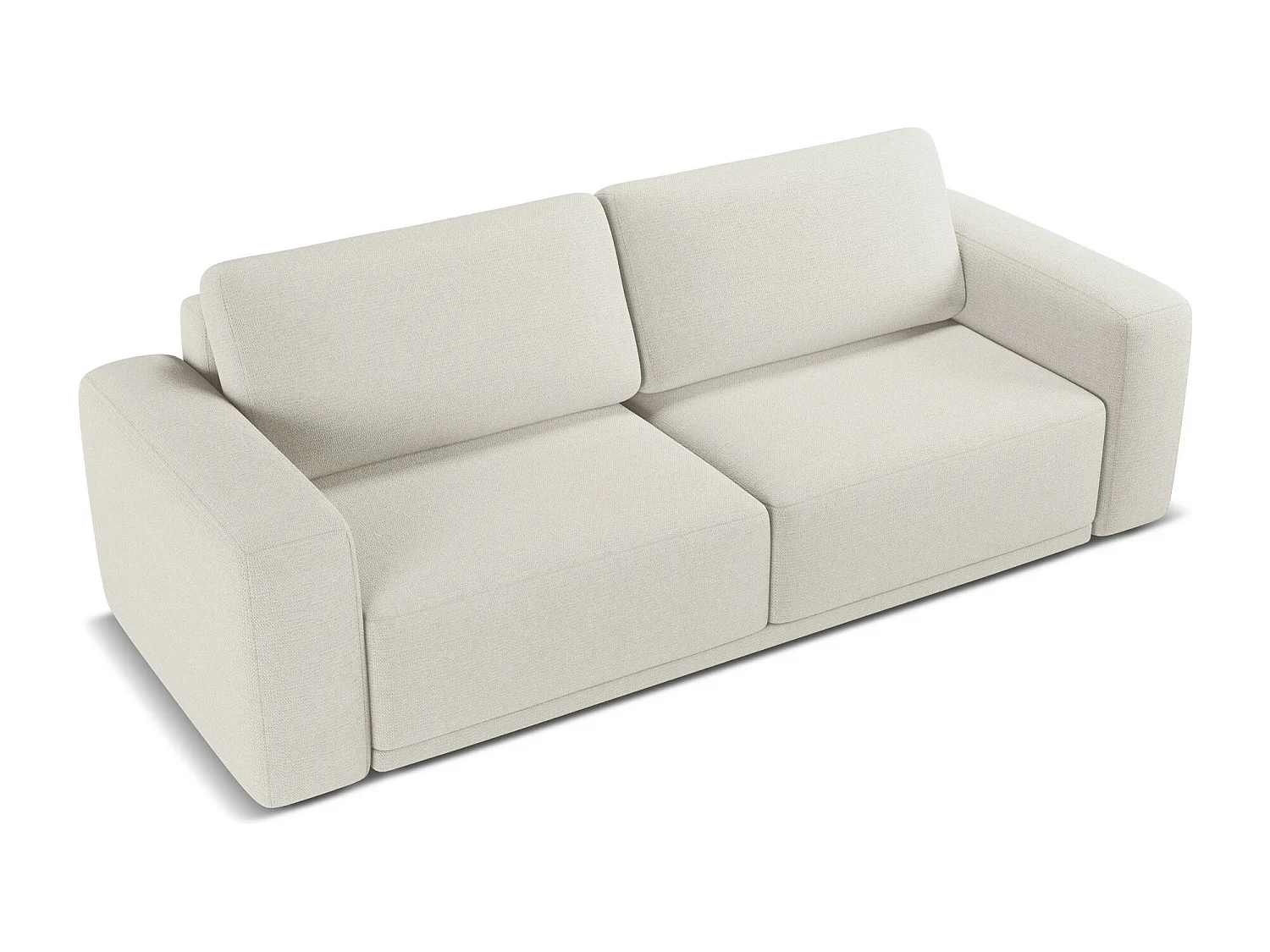3-Sitzer Sofa mit Schlaffunktion - - Chenille - Silber - KAILA