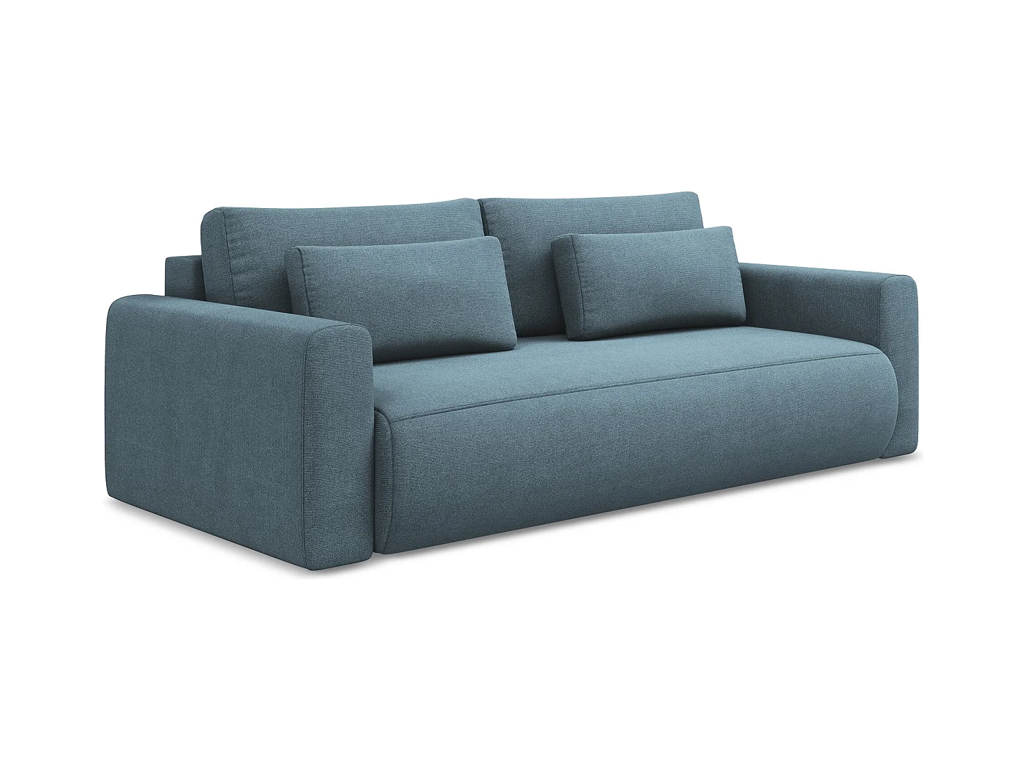 3-Sitzer Sofa mit Schlaffunktion - - Strukturstoff - Hellblau - KAPUA