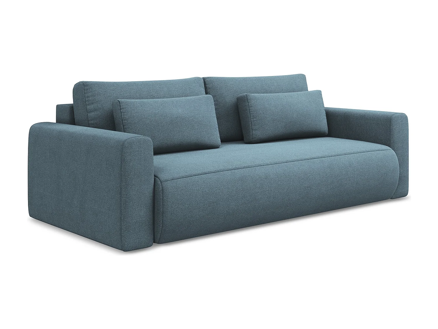 3-Sitzer Sofa mit Schlaffunktion - - Strukturstoff - Hellblau - KAPUA