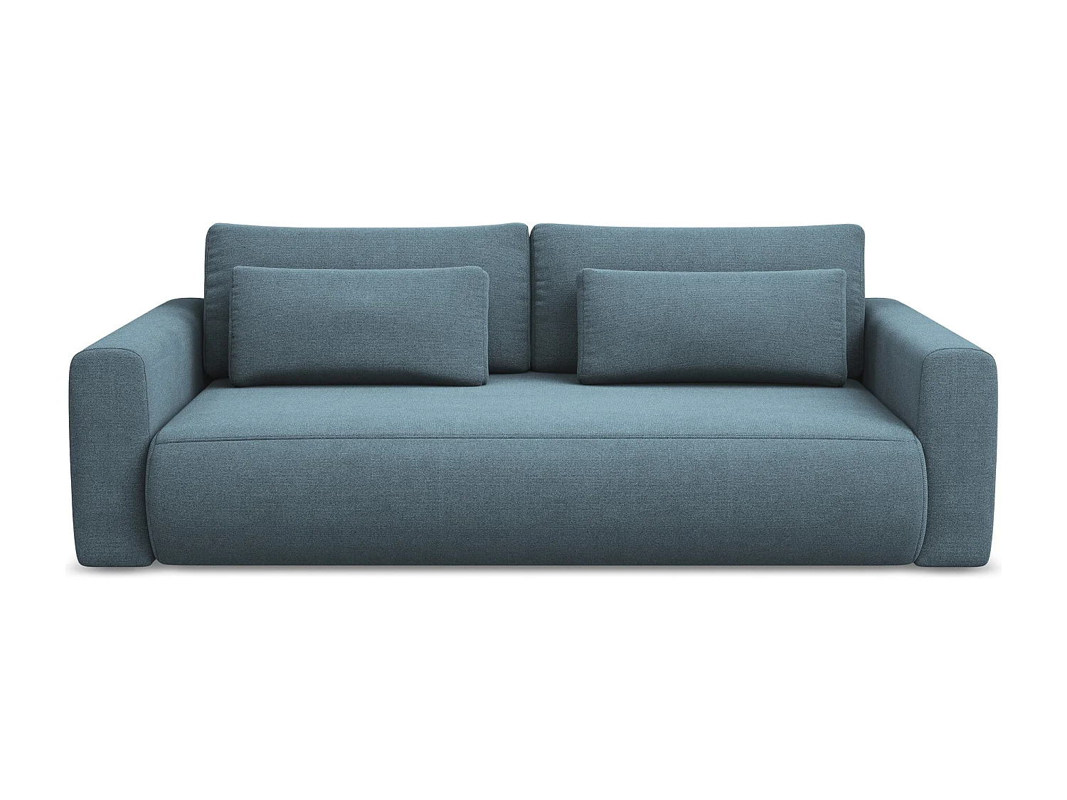3-Sitzer Sofa mit Schlaffunktion - - Strukturstoff - Hellblau - KAPUA