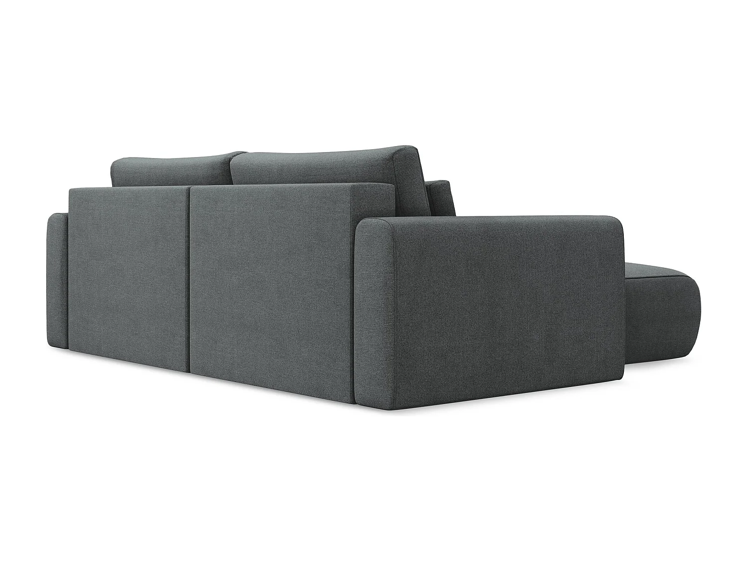 2-Sitzer Ecksofa mit Schlaffunktion - Ecke Links - Strukturstoff - Grau - KAPUA