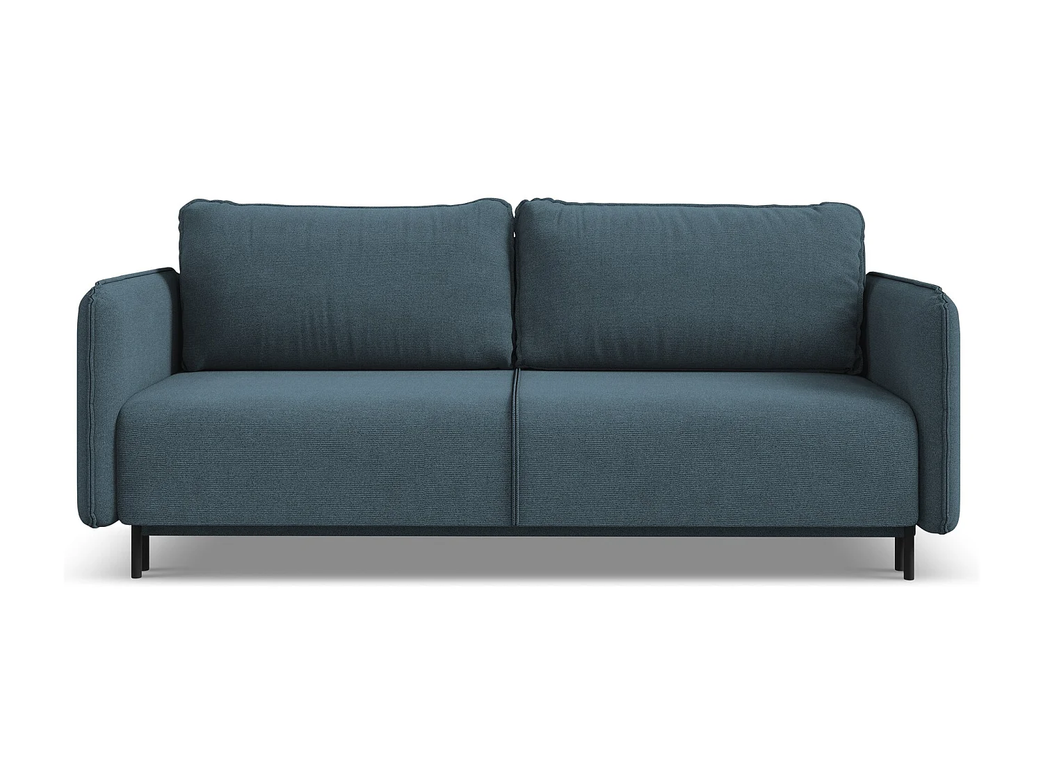 3-Sitzer Sofa mit Schlaffunktion - - Strukturstoff - Jeans - LUANA
