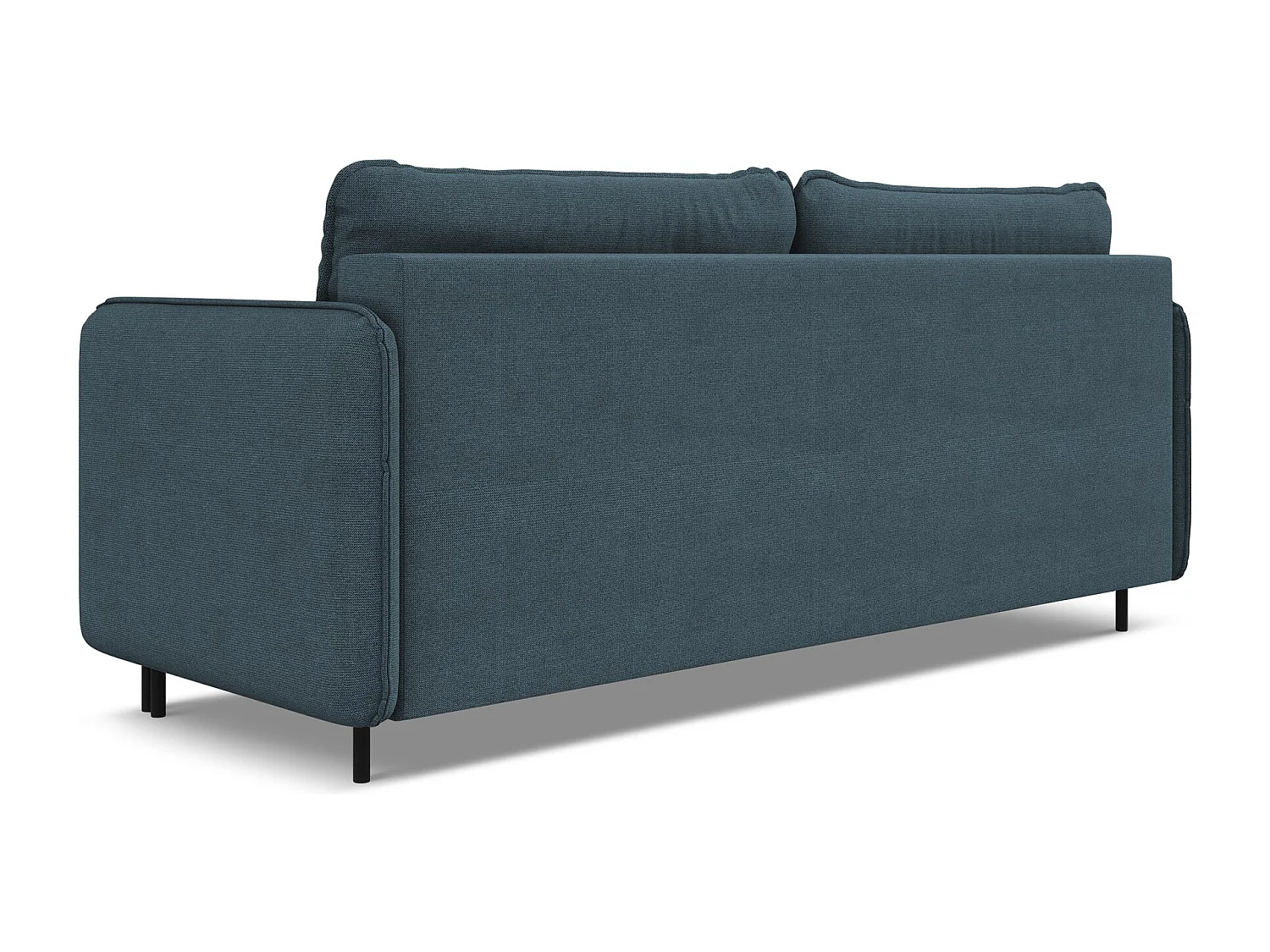 3-Sitzer Sofa mit Schlaffunktion - - Strukturstoff - Jeans - LUANA