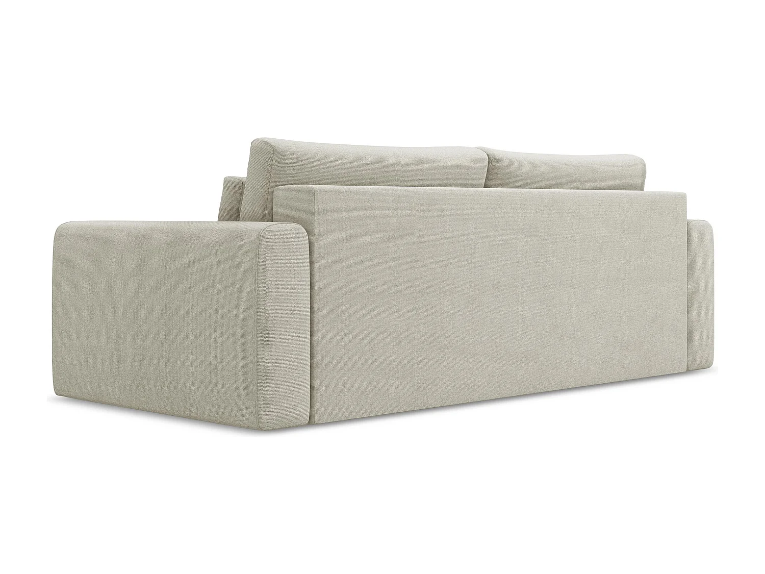 Sofá cama de 3 plazas de tela texturizada beige claro - KAPUA