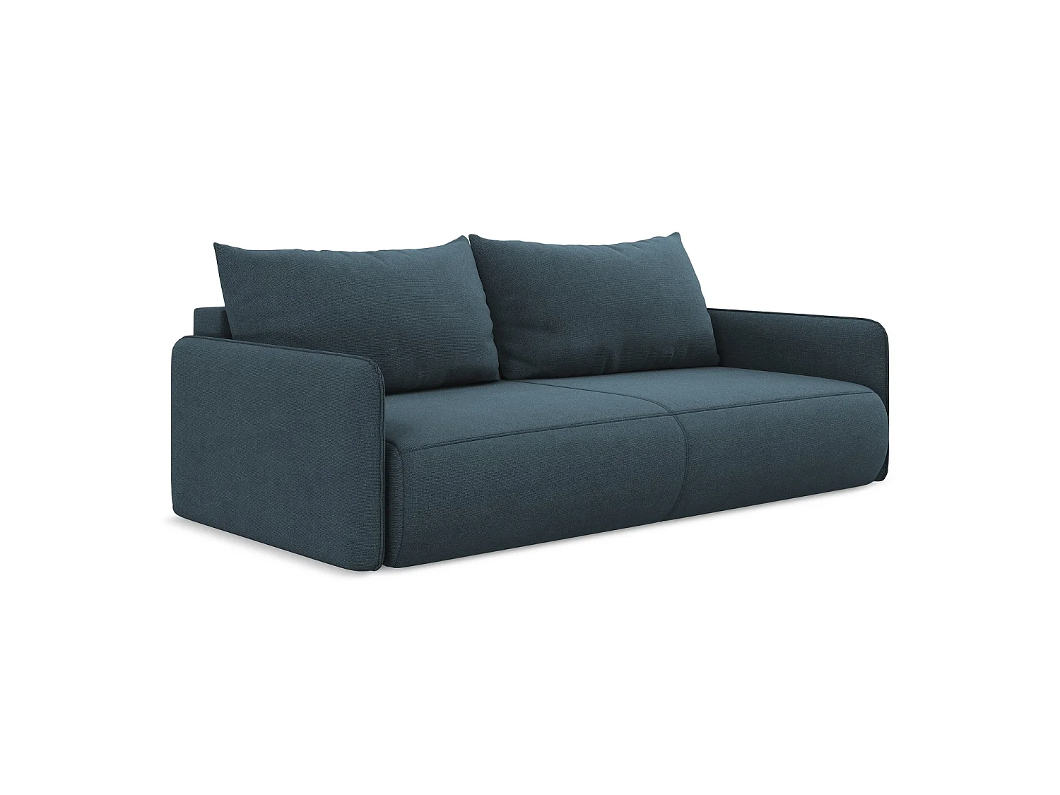 Canapé 3 places convertible en tissu texturé - jeans - PALERMO