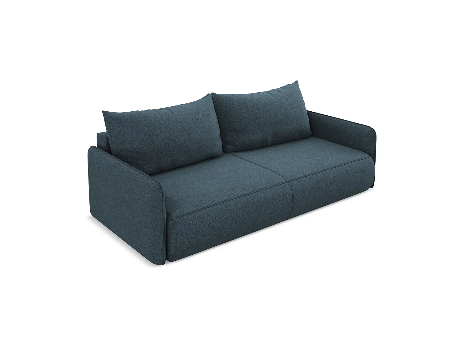 Canapé 3 places convertible en tissu texturé - jeans - PALERMO
