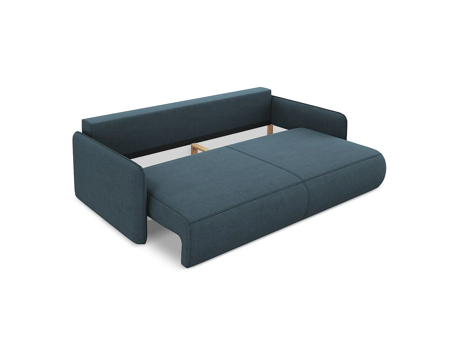Canapé 3 places convertible en tissu texturé - jeans - PALERMO