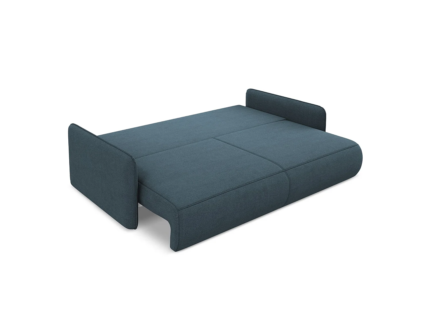 Canapé 3 places convertible en tissu texturé - jeans - PALERMO