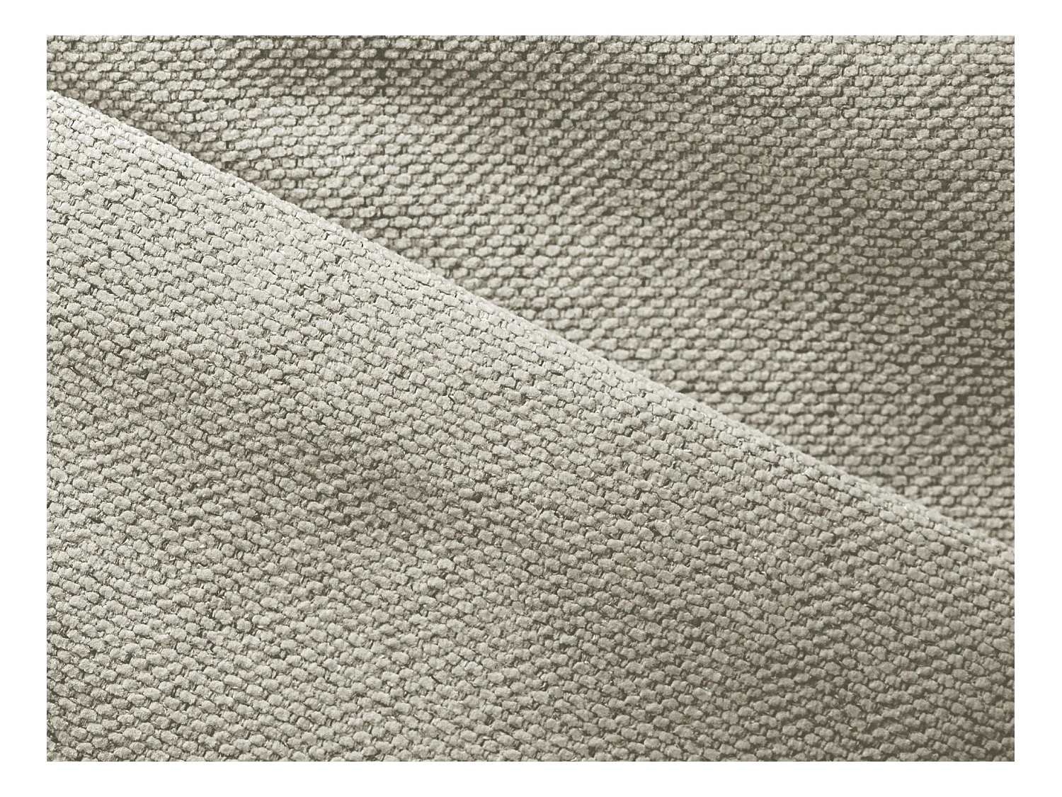 3-Sitzer Ecksofa mit Schlaffunktion - Ecke Links - Strukturstoff - Hell beige - NANEA