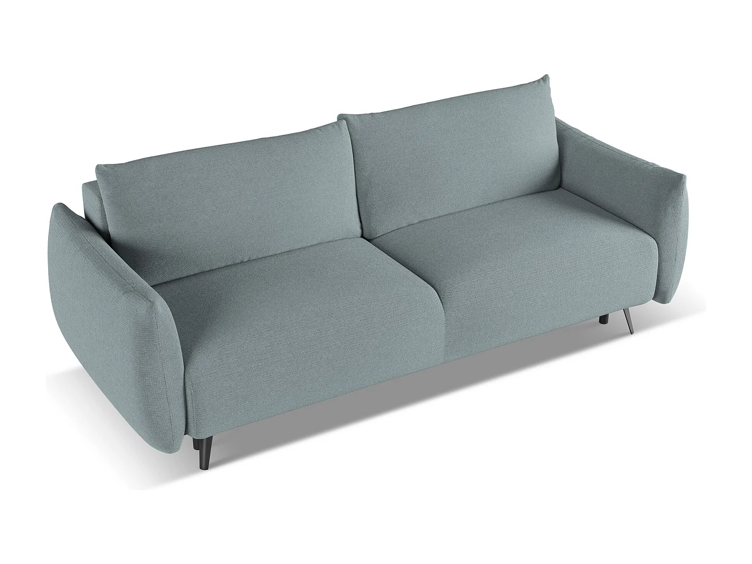 Canapé 3 places convertible en tissu chenille - jeans - MALIE