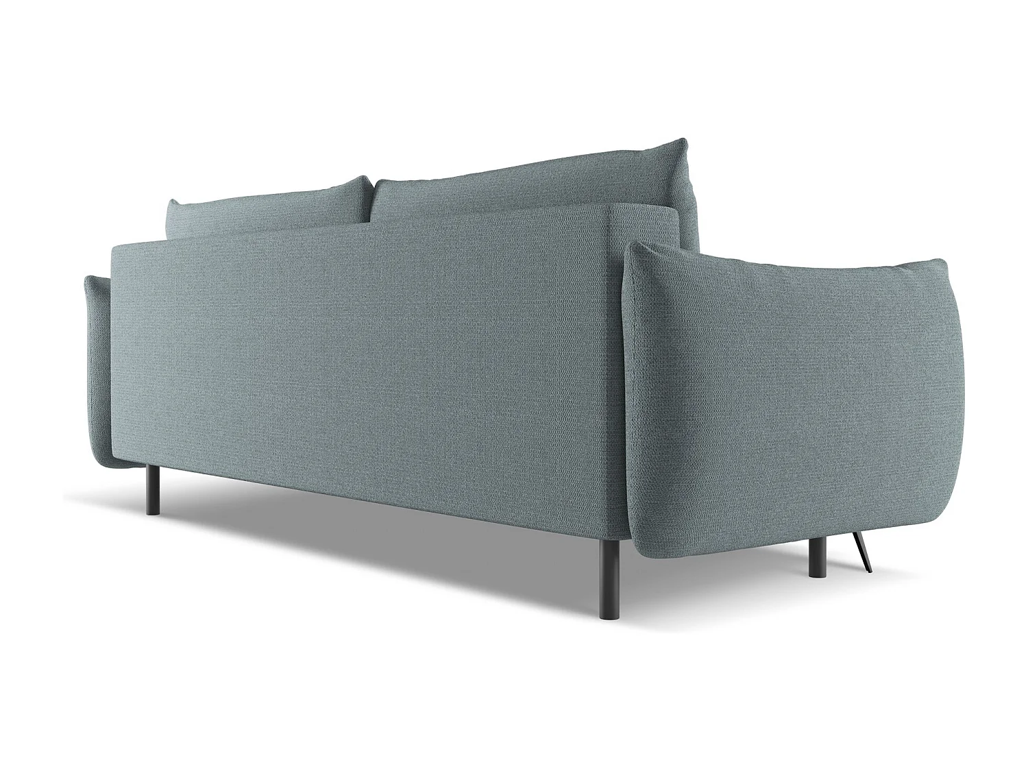 Canapé 3 places convertible en tissu chenille - jeans - MALIE