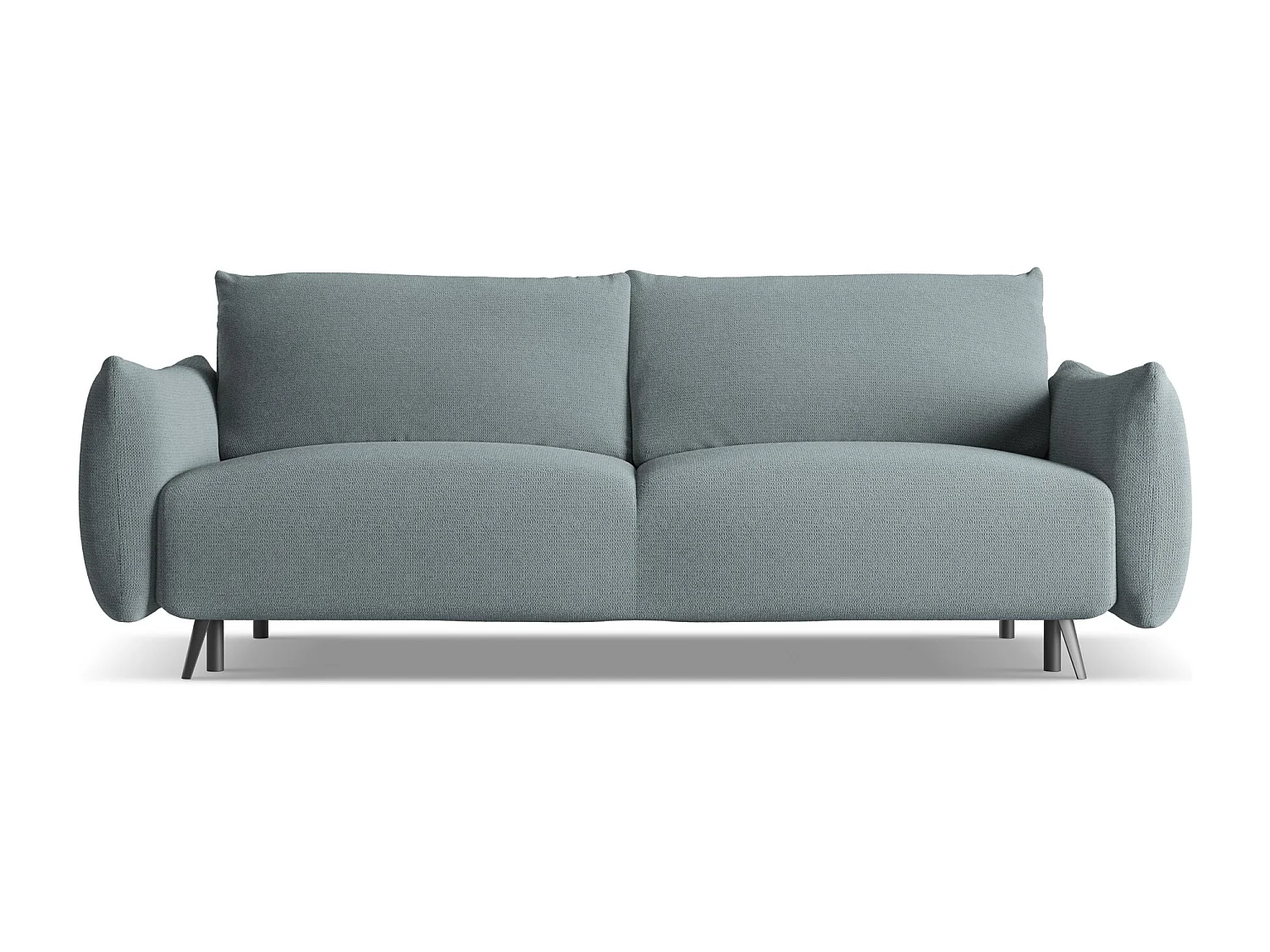 Canapé 3 places convertible en tissu chenille - jeans - MALIE